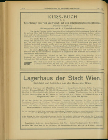 Verordnungs-Blatt für Eisenbahnen und Schiffahrt: Veröffentlichungen in Tarif- und Transport-Angelegenheiten 19031210 Seite: 6