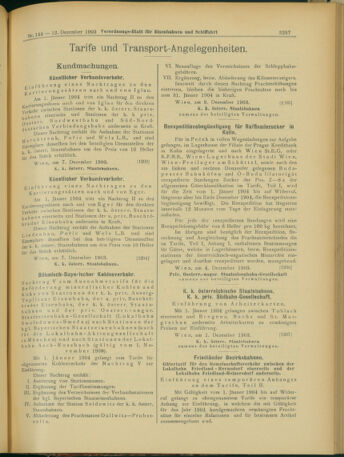 Verordnungs-Blatt für Eisenbahnen und Schiffahrt: Veröffentlichungen in Tarif- und Transport-Angelegenheiten 19031212 Seite: 7