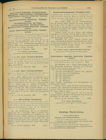 Verordnungs-Blatt für Eisenbahnen und Schiffahrt: Veröffentlichungen in Tarif- und Transport-Angelegenheiten 19031215 Seite: 7