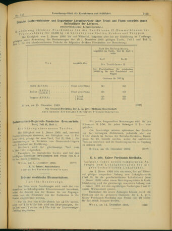 Verordnungs-Blatt für Eisenbahnen und Schiffahrt: Veröffentlichungen in Tarif- und Transport-Angelegenheiten 19031217 Seite: 9