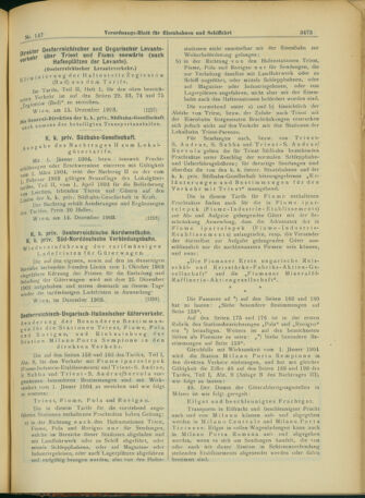 Verordnungs-Blatt für Eisenbahnen und Schiffahrt: Veröffentlichungen in Tarif- und Transport-Angelegenheiten 19031219 Seite: 23