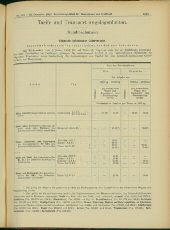 Verordnungs-Blatt für Eisenbahnen und Schiffahrt: Veröffentlichungen in Tarif- und Transport-Angelegenheiten 19031222 Seite: 13