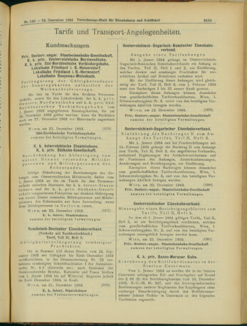 Verordnungs-Blatt für Eisenbahnen und Schiffahrt: Veröffentlichungen in Tarif- und Transport-Angelegenheiten 19031224 Seite: 5