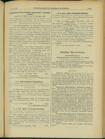 Verordnungs-Blatt für Eisenbahnen und Schiffahrt: Veröffentlichungen in Tarif- und Transport-Angelegenheiten 19031224 Seite: 7