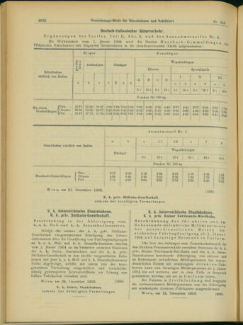 Verordnungs-Blatt für Eisenbahnen und Schiffahrt: Veröffentlichungen in Tarif- und Transport-Angelegenheiten 19031229 Seite: 10