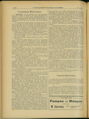 Verordnungs-Blatt für Eisenbahnen und Schiffahrt: Veröffentlichungen in Tarif- und Transport-Angelegenheiten 19031229 Seite: 8