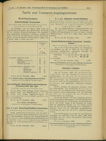 Verordnungs-Blatt für Eisenbahnen und Schiffahrt: Veröffentlichungen in Tarif- und Transport-Angelegenheiten 19031231 Seite: 5