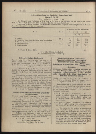 Verordnungs-Blatt für Eisenbahnen und Schiffahrt: Veröffentlichungen in Tarif- und Transport-Angelegenheiten 19040109 Seite: 10