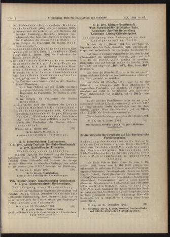 Verordnungs-Blatt für Eisenbahnen und Schiffahrt: Veröffentlichungen in Tarif- und Transport-Angelegenheiten 19040109 Seite: 11