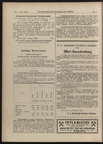 Verordnungs-Blatt für Eisenbahnen und Schiffahrt: Veröffentlichungen in Tarif- und Transport-Angelegenheiten 19040109 Seite: 12