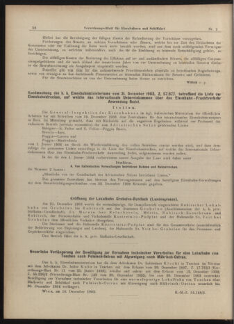 Verordnungs-Blatt für Eisenbahnen und Schiffahrt: Veröffentlichungen in Tarif- und Transport-Angelegenheiten 19040109 Seite: 2