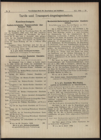 Verordnungs-Blatt für Eisenbahnen und Schiffahrt: Veröffentlichungen in Tarif- und Transport-Angelegenheiten 19040109 Seite: 9