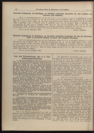 Verordnungs-Blatt für Eisenbahnen und Schiffahrt: Veröffentlichungen in Tarif- und Transport-Angelegenheiten 19040112 Seite: 2