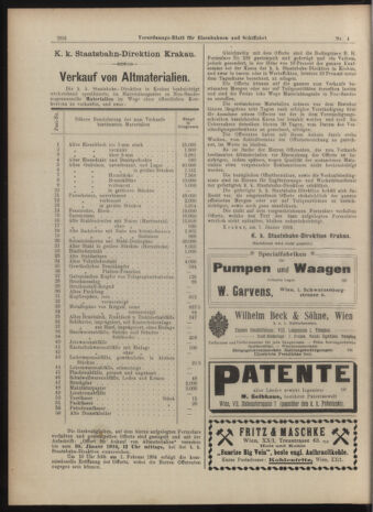 Verordnungs-Blatt für Eisenbahnen und Schiffahrt: Veröffentlichungen in Tarif- und Transport-Angelegenheiten 19040114 Seite: 6