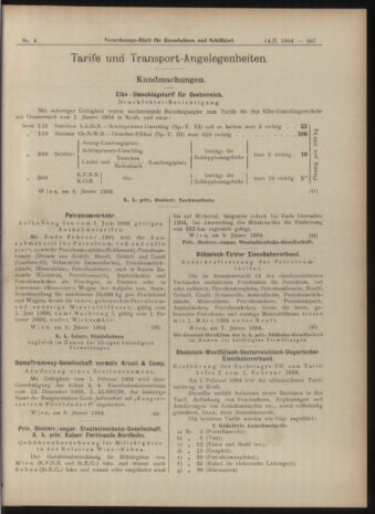 Verordnungs-Blatt für Eisenbahnen und Schiffahrt: Veröffentlichungen in Tarif- und Transport-Angelegenheiten 19040114 Seite: 7