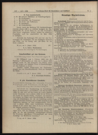 Verordnungs-Blatt für Eisenbahnen und Schiffahrt: Veröffentlichungen in Tarif- und Transport-Angelegenheiten 19040114 Seite: 8