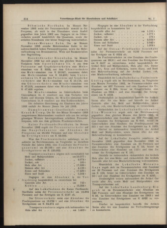 Verordnungs-Blatt für Eisenbahnen und Schiffahrt: Veröffentlichungen in Tarif- und Transport-Angelegenheiten 19040121 Seite: 14