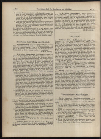 Verordnungs-Blatt für Eisenbahnen und Schiffahrt: Veröffentlichungen in Tarif- und Transport-Angelegenheiten 19040121 Seite: 16