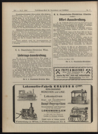 Verordnungs-Blatt für Eisenbahnen und Schiffahrt: Veröffentlichungen in Tarif- und Transport-Angelegenheiten 19040121 Seite: 18