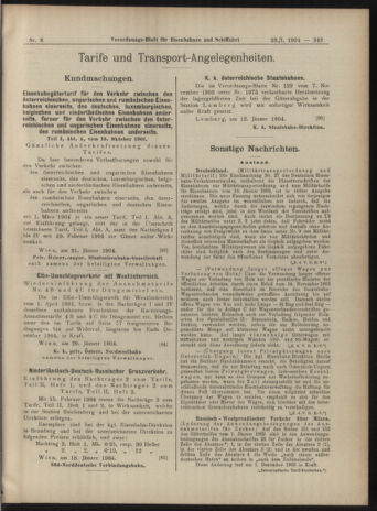 Verordnungs-Blatt für Eisenbahnen und Schiffahrt: Veröffentlichungen in Tarif- und Transport-Angelegenheiten 19040123 Seite: 15