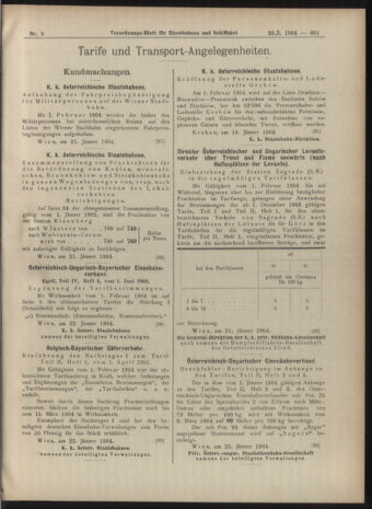 Verordnungs-Blatt für Eisenbahnen und Schiffahrt: Veröffentlichungen in Tarif- und Transport-Angelegenheiten 19040126 Seite: 13