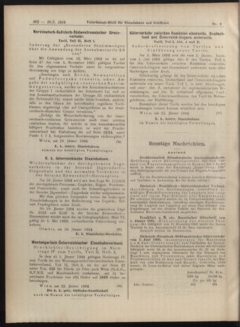 Verordnungs-Blatt für Eisenbahnen und Schiffahrt: Veröffentlichungen in Tarif- und Transport-Angelegenheiten 19040126 Seite: 14