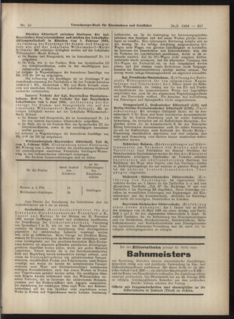 Verordnungs-Blatt für Eisenbahnen und Schiffahrt: Veröffentlichungen in Tarif- und Transport-Angelegenheiten 19040128 Seite: 15