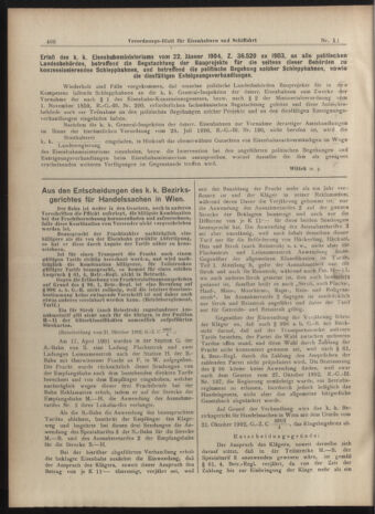 Verordnungs-Blatt für Eisenbahnen und Schiffahrt: Veröffentlichungen in Tarif- und Transport-Angelegenheiten 19040130 Seite: 2