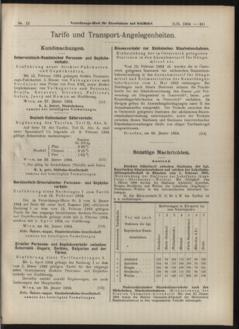 Verordnungs-Blatt für Eisenbahnen und Schiffahrt: Veröffentlichungen in Tarif- und Transport-Angelegenheiten 19040202 Seite: 7