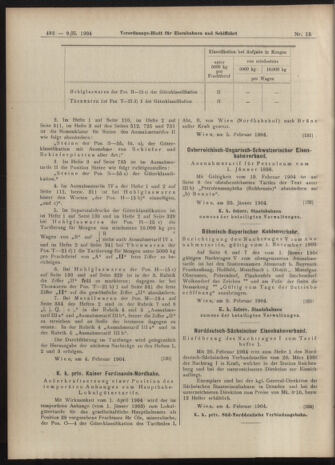 Verordnungs-Blatt für Eisenbahnen und Schiffahrt: Veröffentlichungen in Tarif- und Transport-Angelegenheiten 19040209 Seite: 10