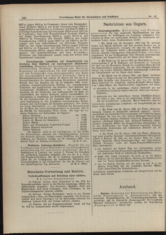 Verordnungs-Blatt für Eisenbahnen und Schiffahrt: Veröffentlichungen in Tarif- und Transport-Angelegenheiten 19040216 Seite: 4