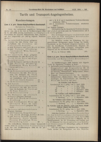 Verordnungs-Blatt für Eisenbahnen und Schiffahrt: Veröffentlichungen in Tarif- und Transport-Angelegenheiten 19040216 Seite: 5