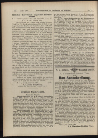 Verordnungs-Blatt für Eisenbahnen und Schiffahrt: Veröffentlichungen in Tarif- und Transport-Angelegenheiten 19040216 Seite: 8