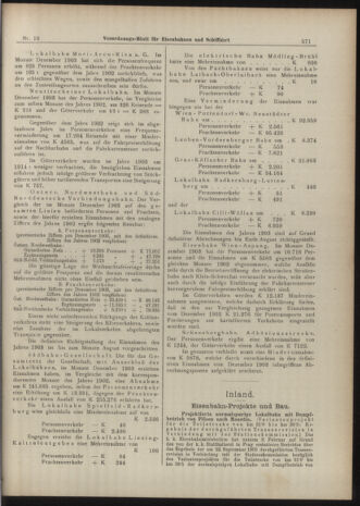 Verordnungs-Blatt für Eisenbahnen und Schiffahrt: Veröffentlichungen in Tarif- und Transport-Angelegenheiten 19040218 Seite: 15