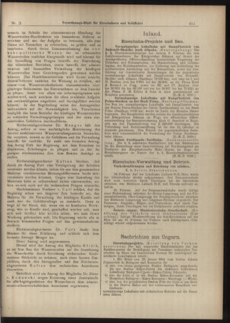 Verordnungs-Blatt für Eisenbahnen und Schiffahrt: Veröffentlichungen in Tarif- und Transport-Angelegenheiten 19040223 Seite: 11