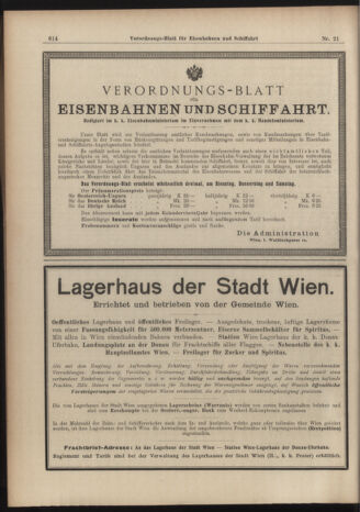 Verordnungs-Blatt für Eisenbahnen und Schiffahrt: Veröffentlichungen in Tarif- und Transport-Angelegenheiten 19040223 Seite: 14