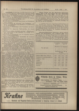 Verordnungs-Blatt für Eisenbahnen und Schiffahrt: Veröffentlichungen in Tarif- und Transport-Angelegenheiten 19040225 Seite: 9