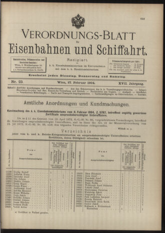 Verordnungs-Blatt für Eisenbahnen und Schiffahrt: Veröffentlichungen in Tarif- und Transport-Angelegenheiten