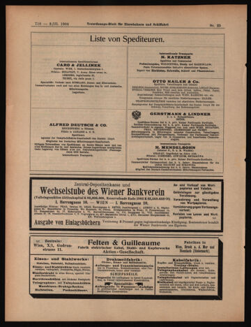 Verordnungs-Blatt für Eisenbahnen und Schiffahrt: Veröffentlichungen in Tarif- und Transport-Angelegenheiten 19040303 Seite: 14