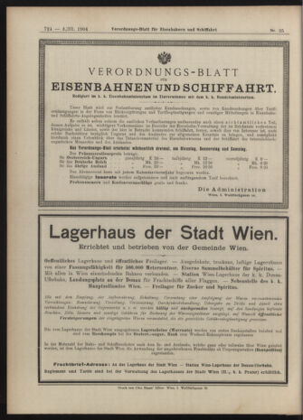 Verordnungs-Blatt für Eisenbahnen und Schiffahrt: Veröffentlichungen in Tarif- und Transport-Angelegenheiten 19040303 Seite: 20