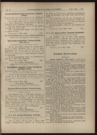 Verordnungs-Blatt für Eisenbahnen und Schiffahrt: Veröffentlichungen in Tarif- und Transport-Angelegenheiten 19040308 Seite: 11