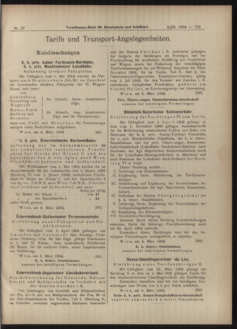 Verordnungs-Blatt für Eisenbahnen und Schiffahrt: Veröffentlichungen in Tarif- und Transport-Angelegenheiten 19040308 Seite: 9