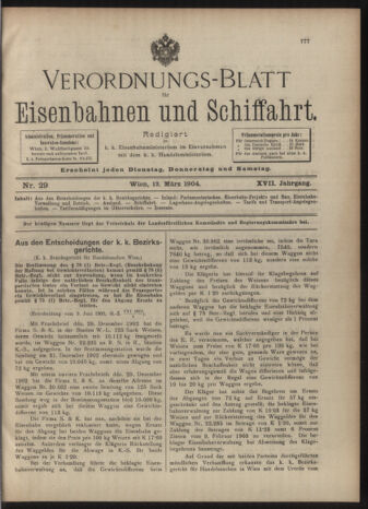 Verordnungs-Blatt für Eisenbahnen und Schiffahrt: Veröffentlichungen in Tarif- und Transport-Angelegenheiten