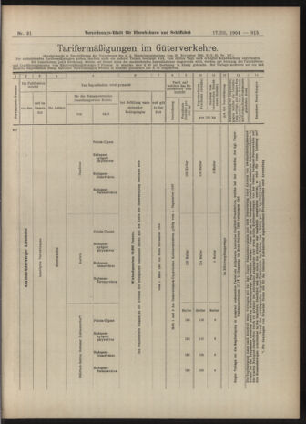 Verordnungs-Blatt für Eisenbahnen und Schiffahrt: Veröffentlichungen in Tarif- und Transport-Angelegenheiten 19040317 Seite: 7