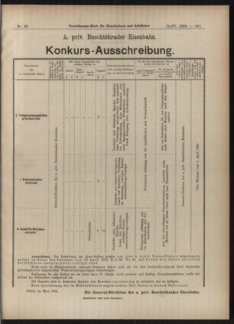 Verordnungs-Blatt für Eisenbahnen und Schiffahrt: Veröffentlichungen in Tarif- und Transport-Angelegenheiten 19040319 Seite: 21