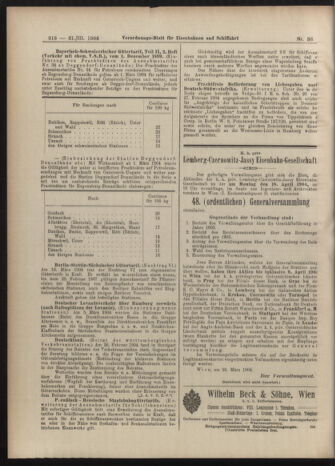 Verordnungs-Blatt für Eisenbahnen und Schiffahrt: Veröffentlichungen in Tarif- und Transport-Angelegenheiten 19040331 Seite: 10