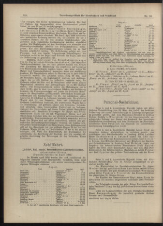 Verordnungs-Blatt für Eisenbahnen und Schiffahrt: Veröffentlichungen in Tarif- und Transport-Angelegenheiten 19040331 Seite: 6