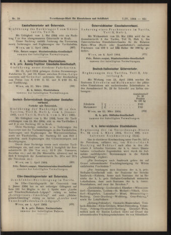 Verordnungs-Blatt für Eisenbahnen und Schiffahrt: Veröffentlichungen in Tarif- und Transport-Angelegenheiten 19040407 Seite: 7