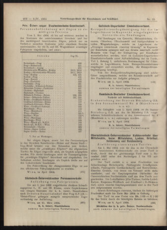 Verordnungs-Blatt für Eisenbahnen und Schiffahrt: Veröffentlichungen in Tarif- und Transport-Angelegenheiten 19040409 Seite: 10