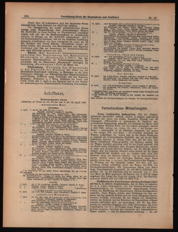 Verordnungs-Blatt für Eisenbahnen und Schiffahrt: Veröffentlichungen in Tarif- und Transport-Angelegenheiten 19040409 Seite: 6